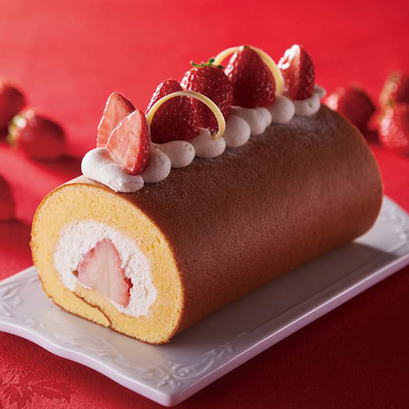 苺のプレミアムロールケーキ