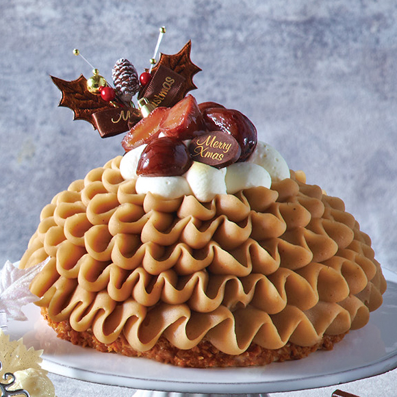 国産和栗使用Xmasモンブランデコレーション15cm