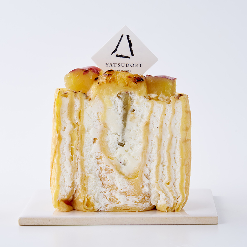 渋皮栗と鳴門金時のクレープロール-2