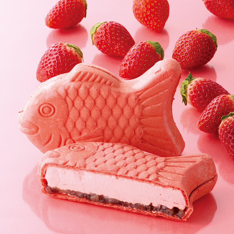 和菓子アイス たい焼き最中 福岡県産あまおう しっぽまであん