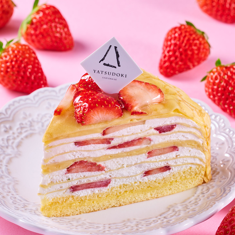 自社農園苺のミルクレープ