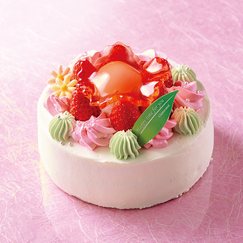 お花のフリルショートデコレーション14cm