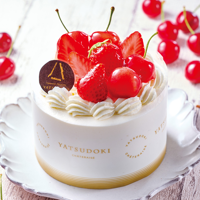 さくらんぼと苺のショートケーキ(Whole)11cm