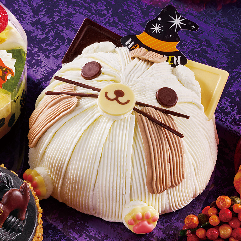 ハロウィン 魔女ネコちゃんのデコレーション16cm